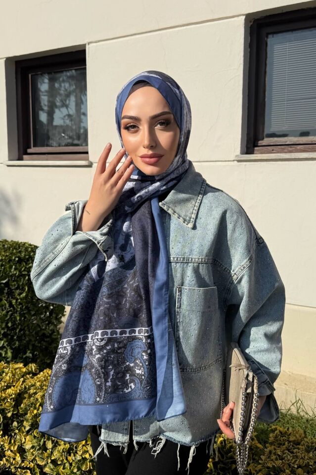 Etnik Desen Retro Soft Şal