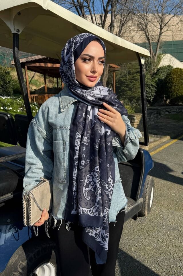 Etnik Desen Retro Soft Şal