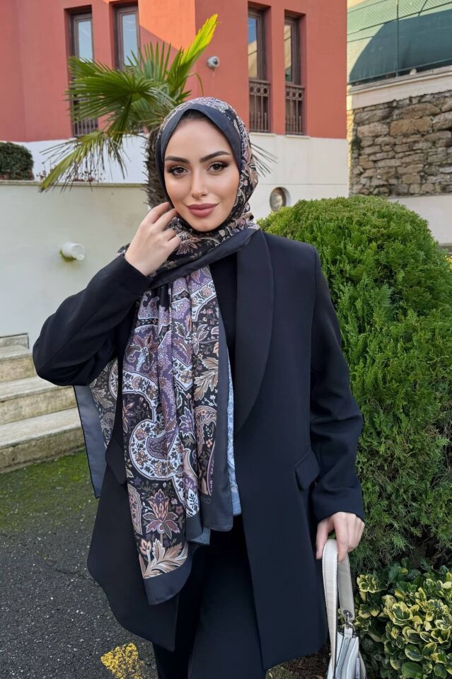 Etnik Desen Retro Soft Şal
