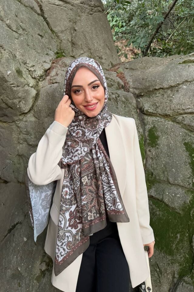 Etnik Desen Retro Soft Şal