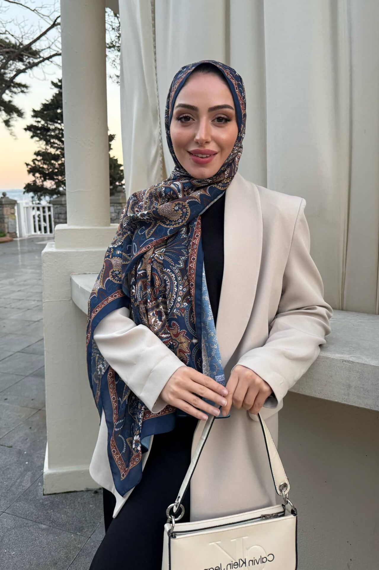 Etnik Desen Retro Soft Şal