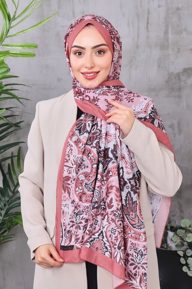 Etnik Desen Retro Soft Şal