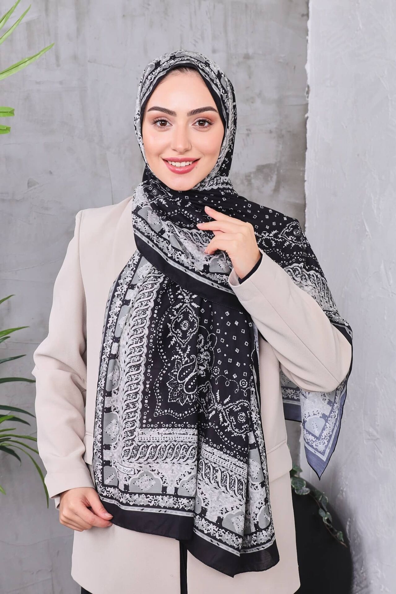 Etnik Desen Retro Soft Şal