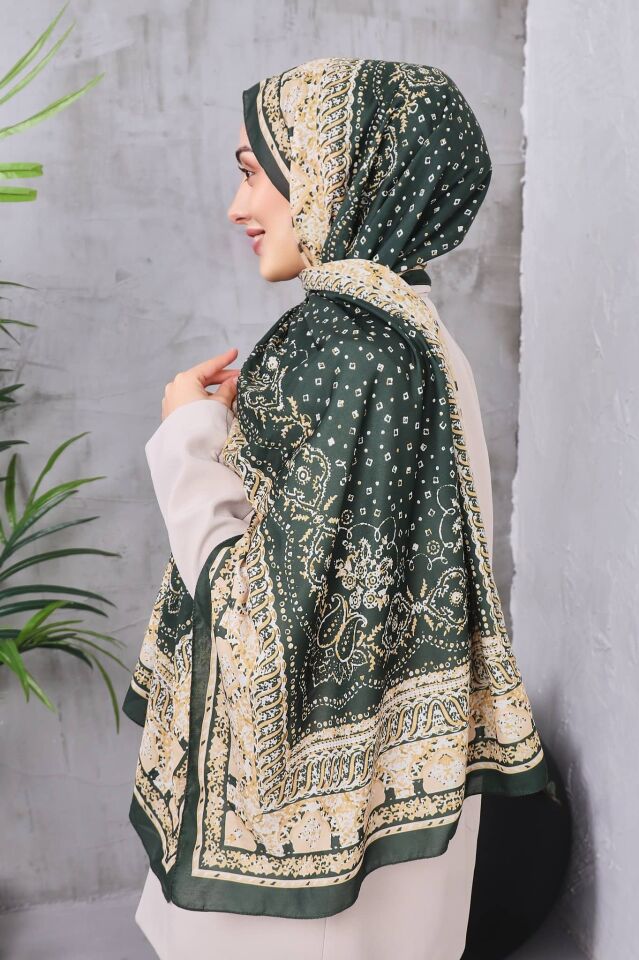 Etnik Desen Retro Soft Şal