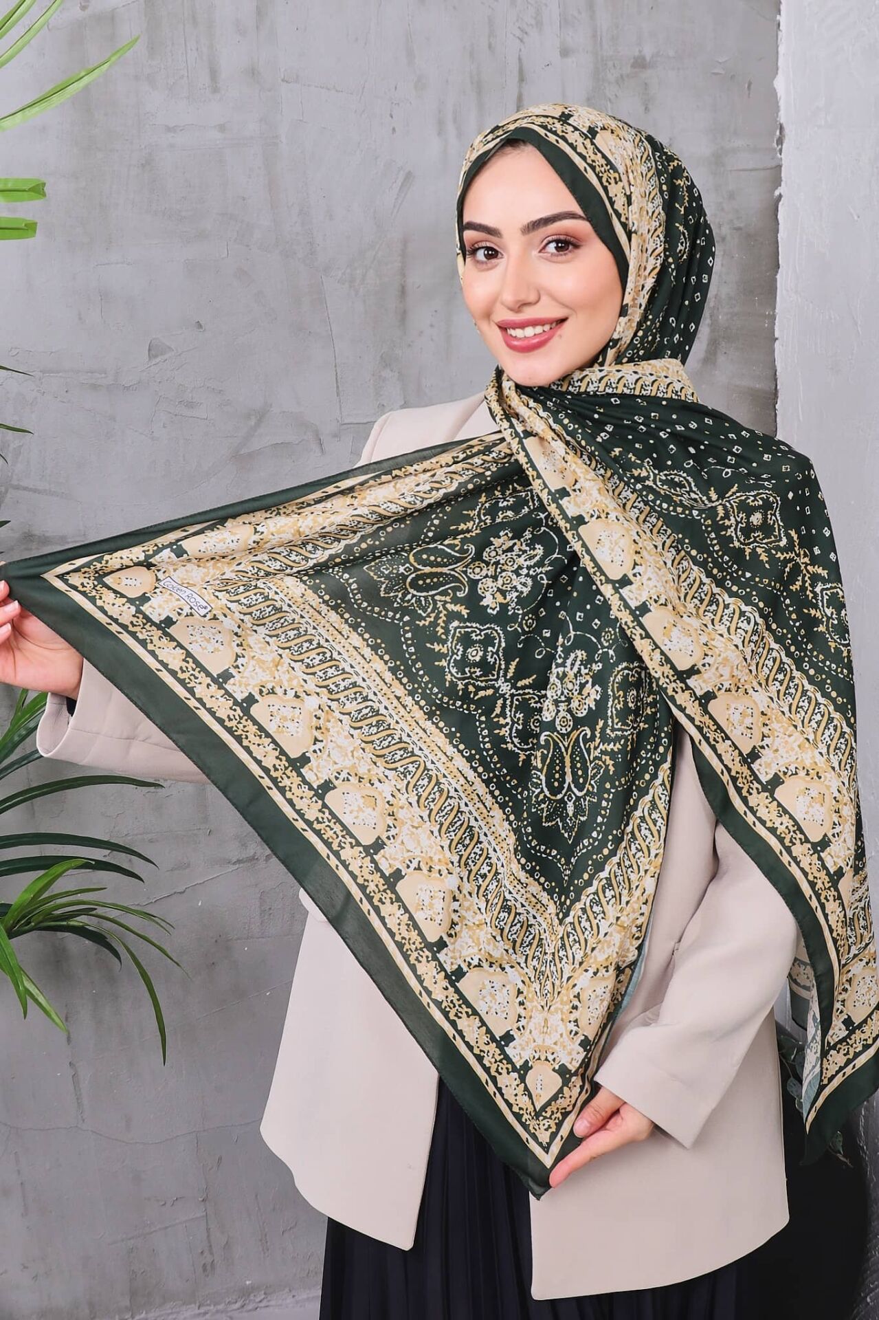 Etnik Desen Retro Soft Şal