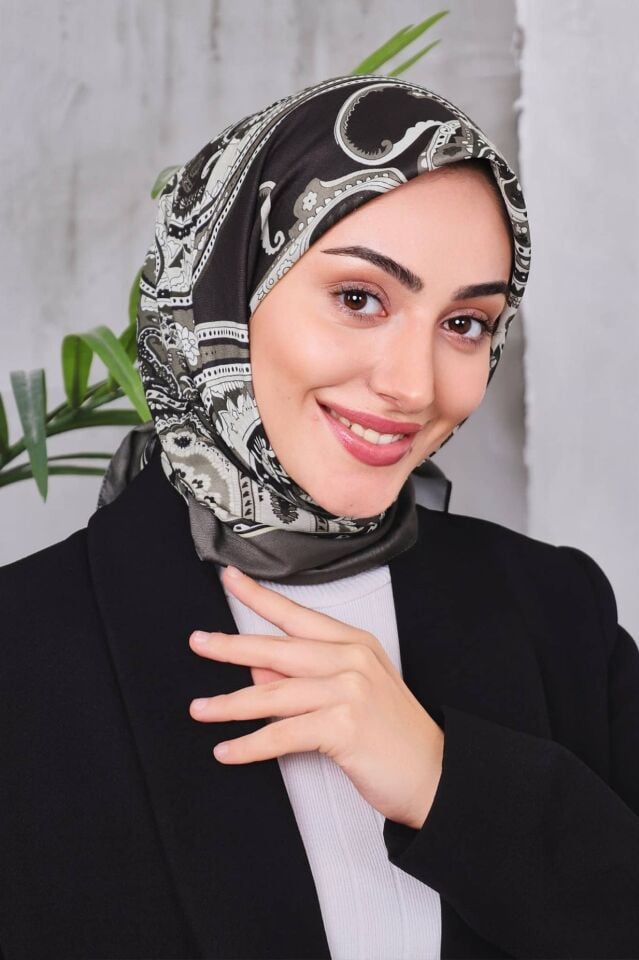 Etnik Desen Retro Soft Eşarp