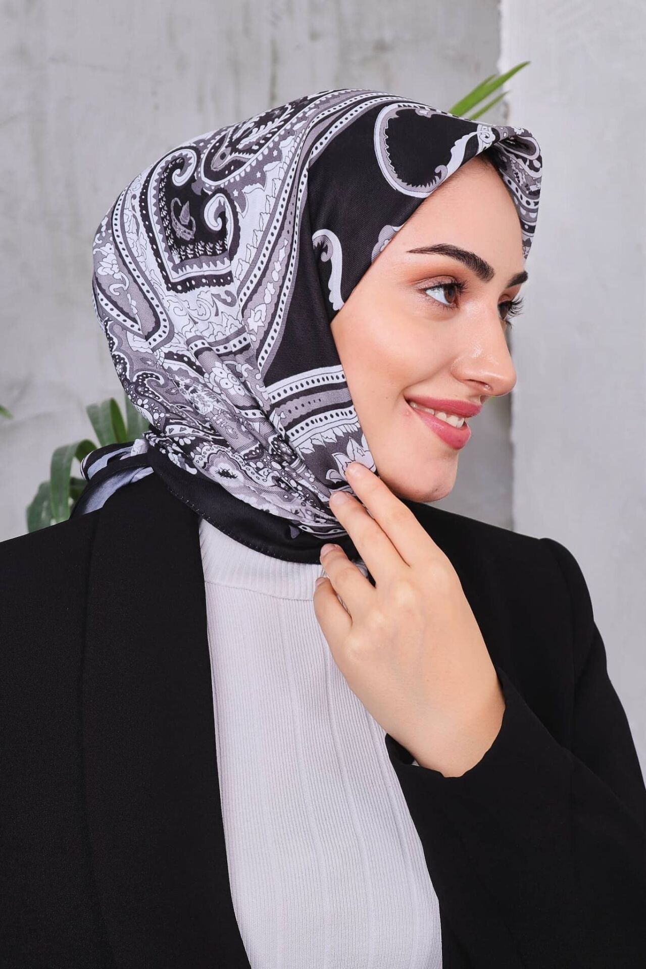 Etnik Desen Retro Soft Eşarp