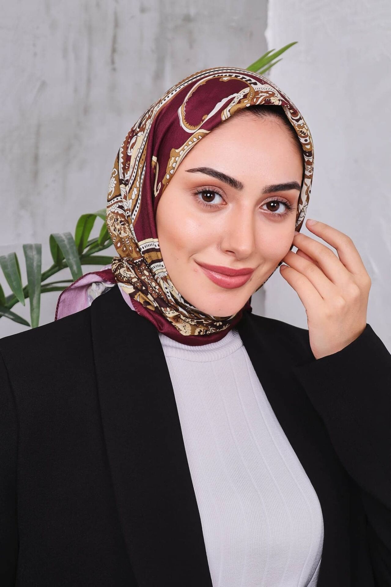 Etnik Desen Retro Soft Eşarp