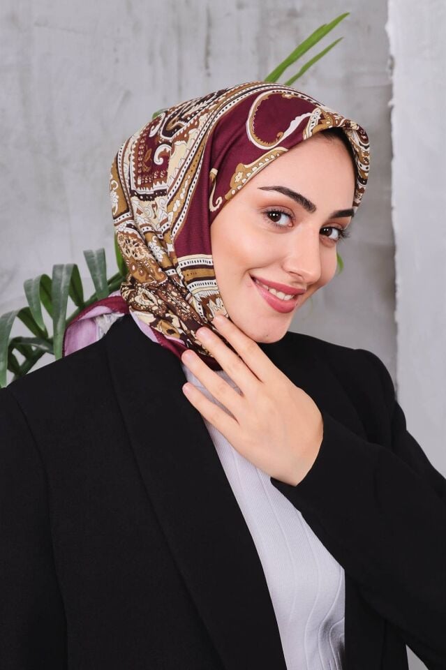Etnik Desen Retro Soft Eşarp