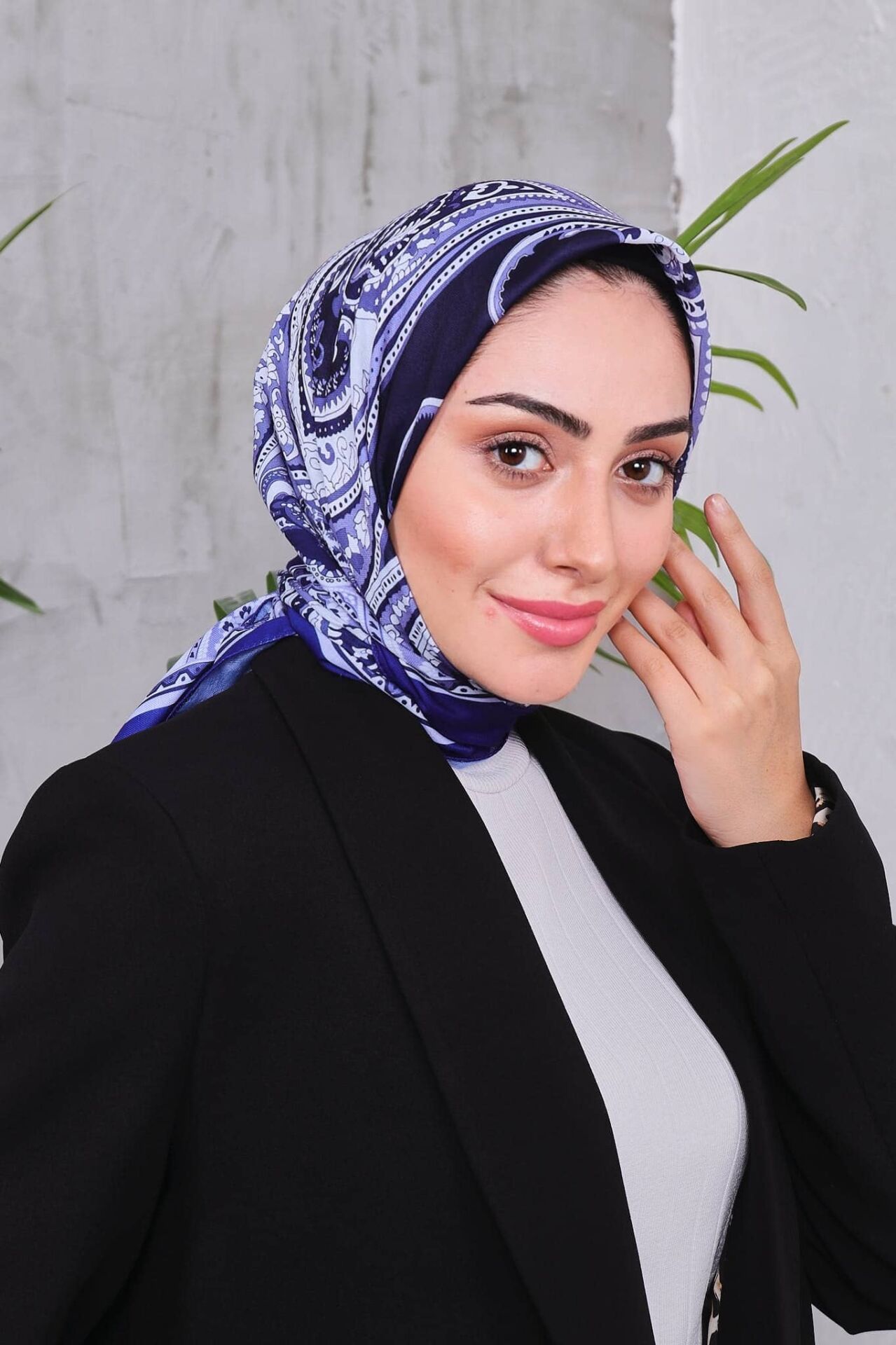 Etnik Desen Retro Soft Eşarp