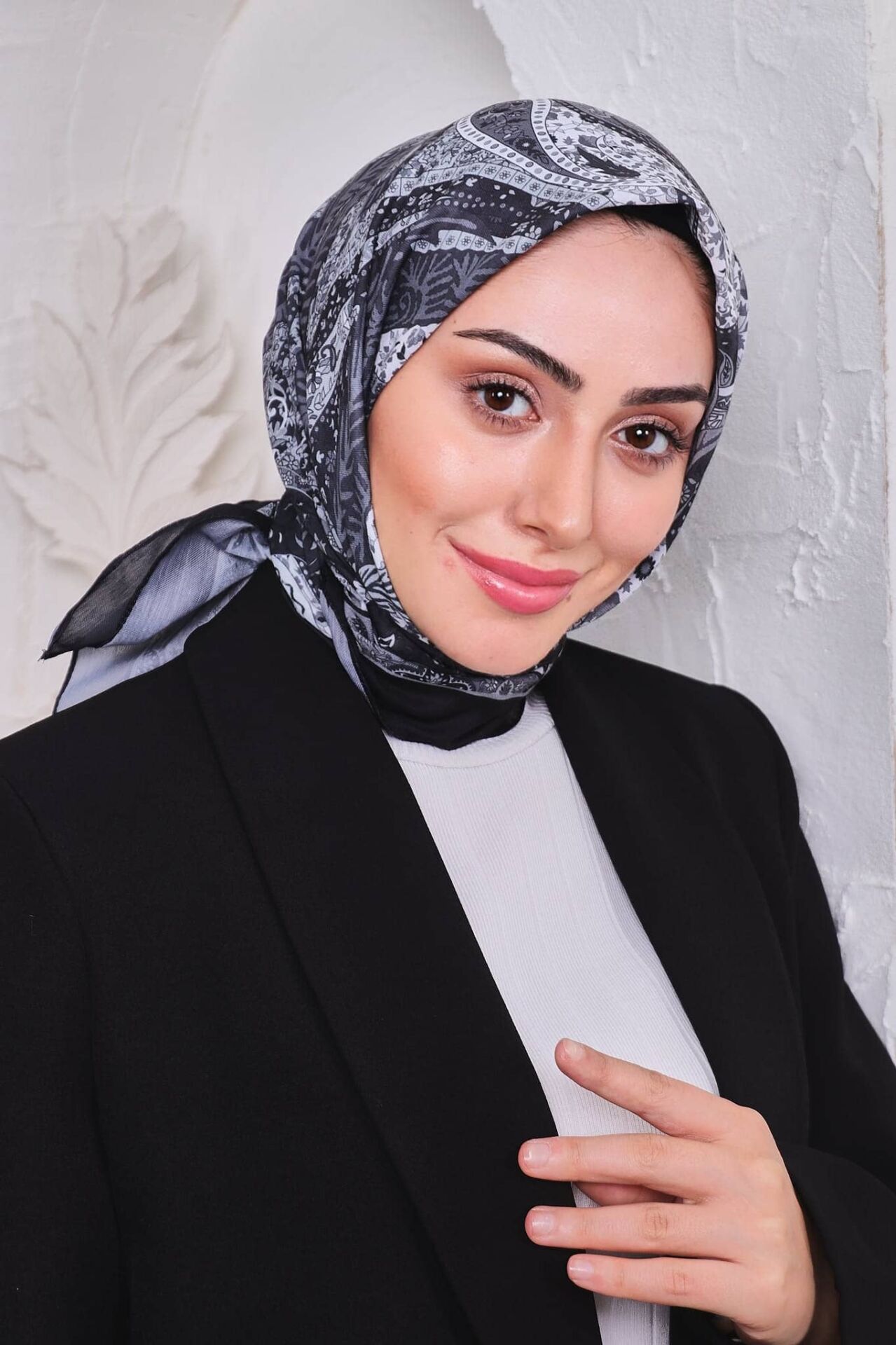 Etnik Desen Retro Soft Eşarp