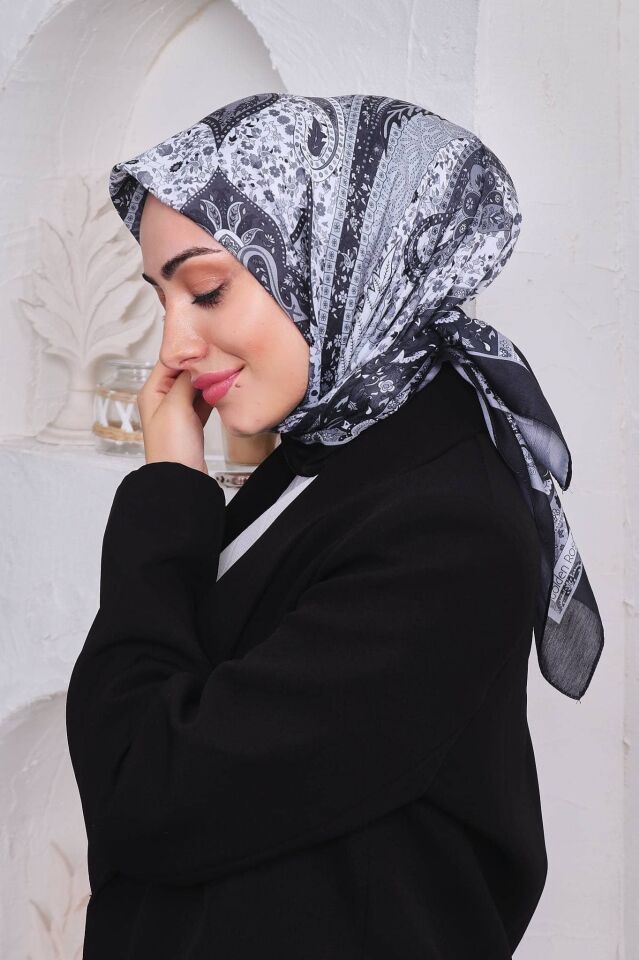 Etnik Desen Retro Soft Eşarp