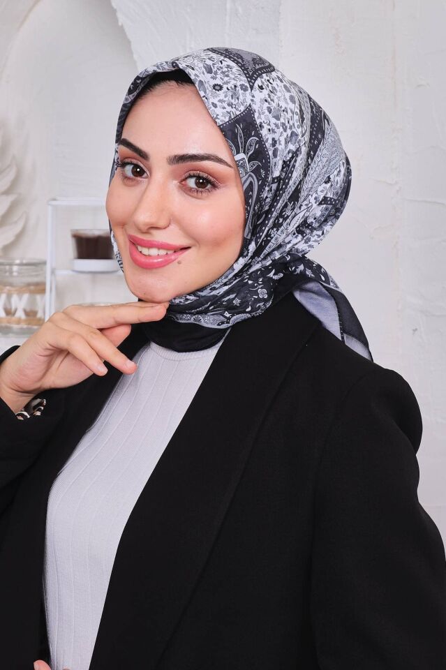 Etnik Desen Retro Soft Eşarp
