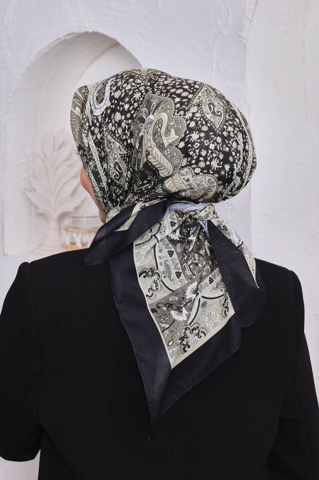 Etnik Desen Retro Soft Eşarp