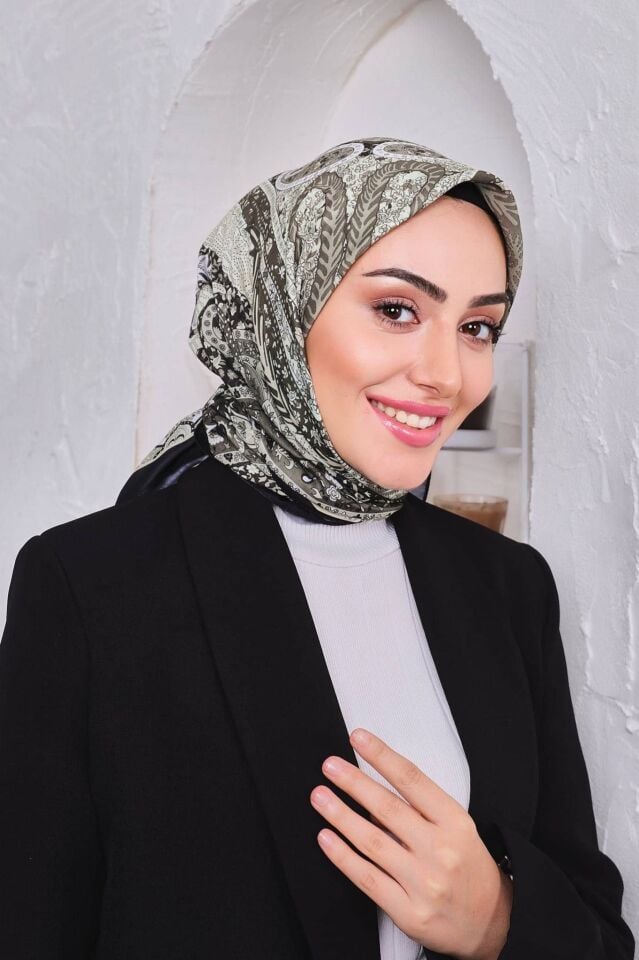 Etnik Desen Retro Soft Eşarp