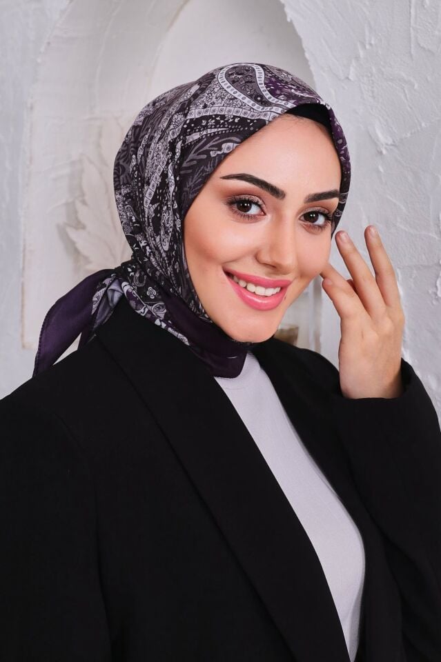 Etnik Desen Retro Soft Eşarp