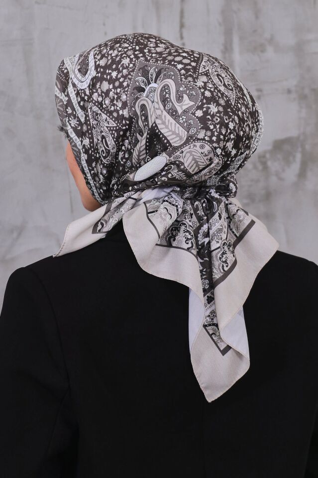 Etnik Desen Retro Soft Eşarp