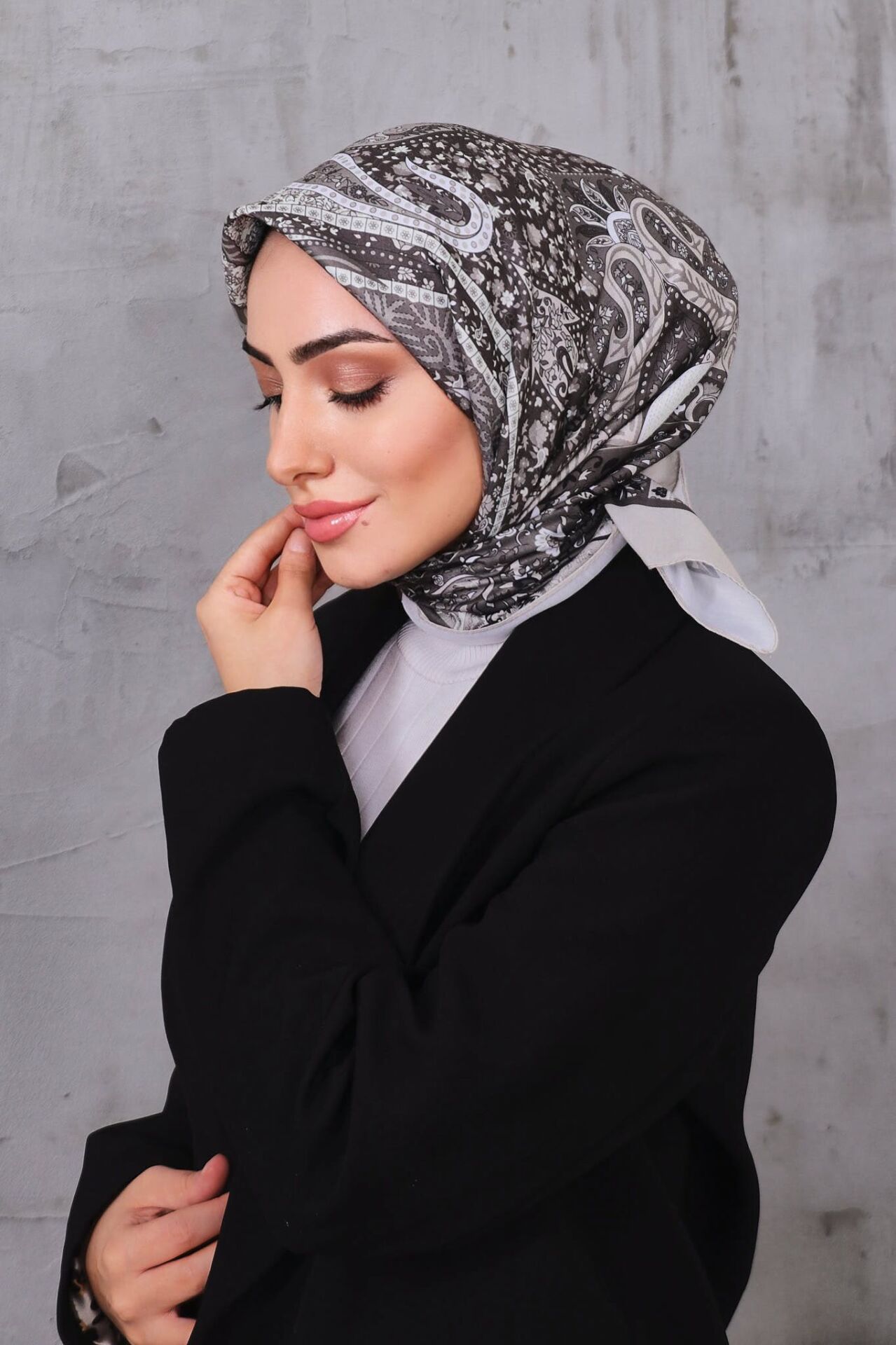 Etnik Desen Retro Soft Eşarp