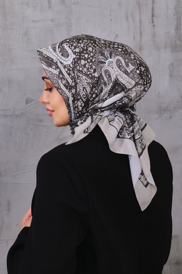Etnik Desen Retro Soft Eşarp