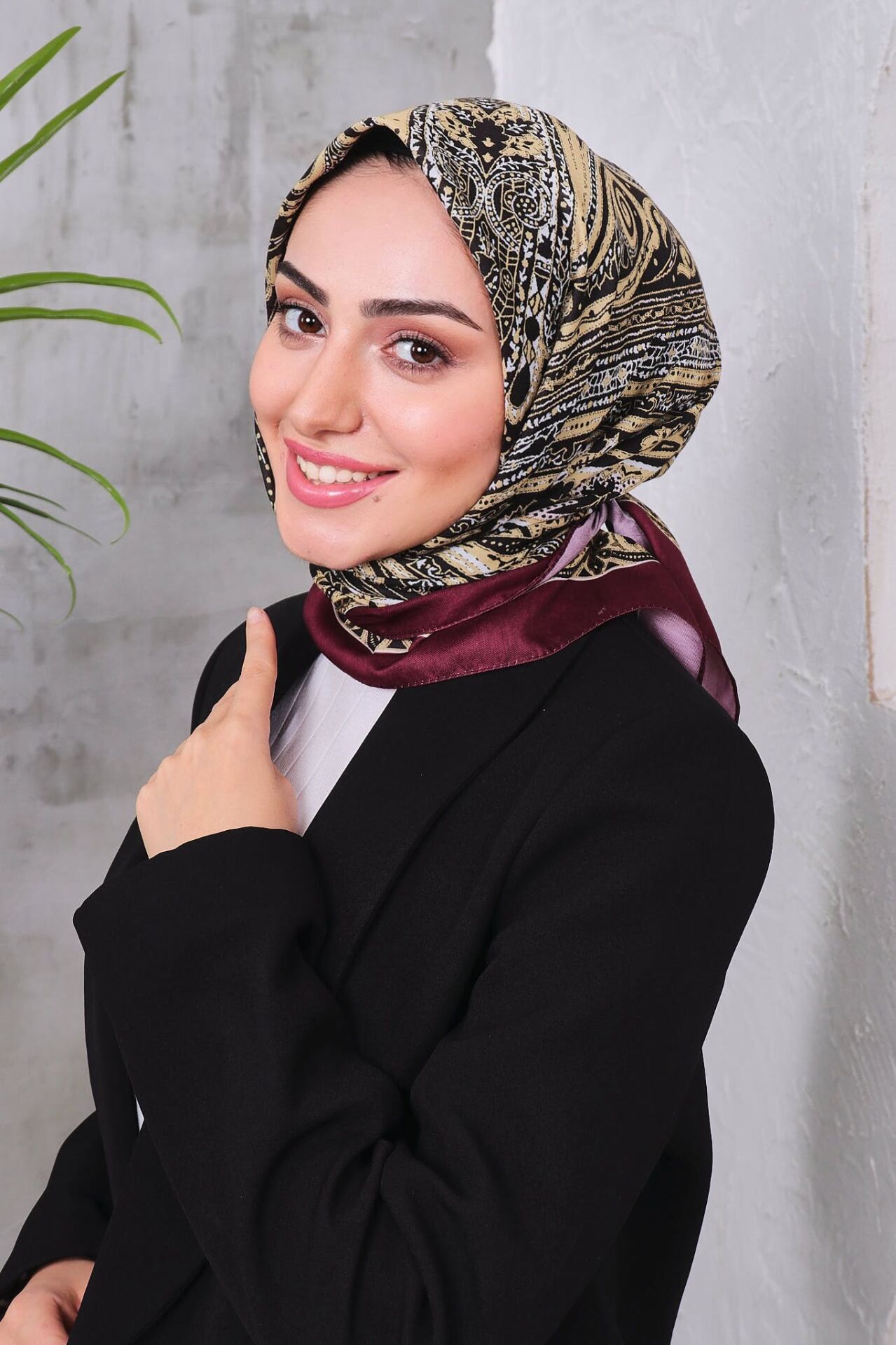 Etnik Desen Retro Soft Eşarp