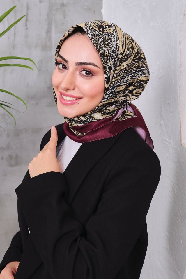 Etnik Desen Retro Soft Eşarp