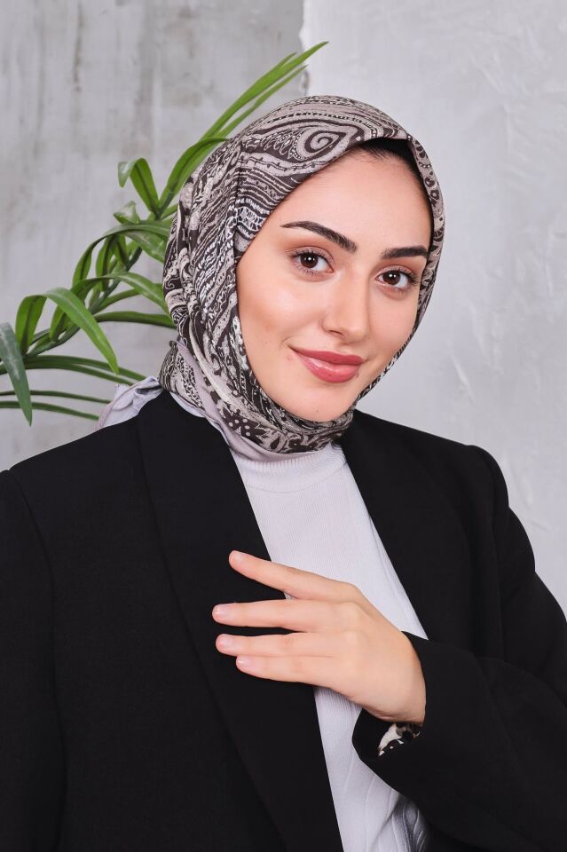 Etnik Desen Retro Soft Eşarp