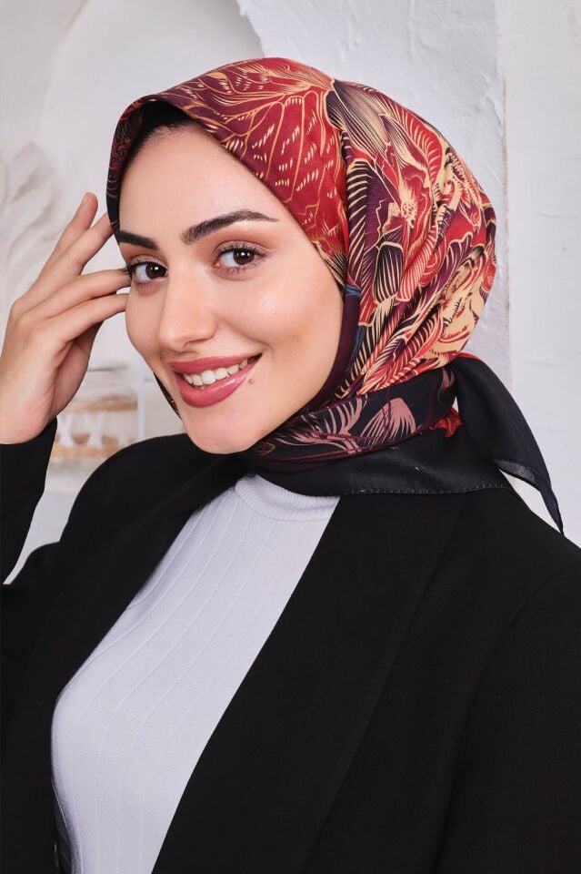 Çiçek Desen Soft Eşarp