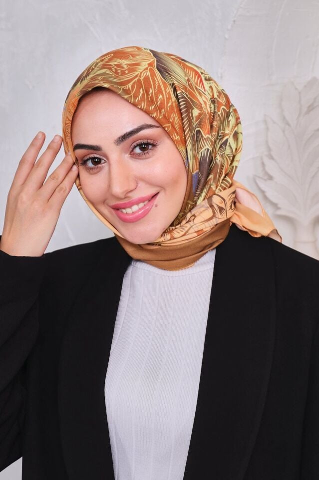 Çiçek Desen Soft Eşarp