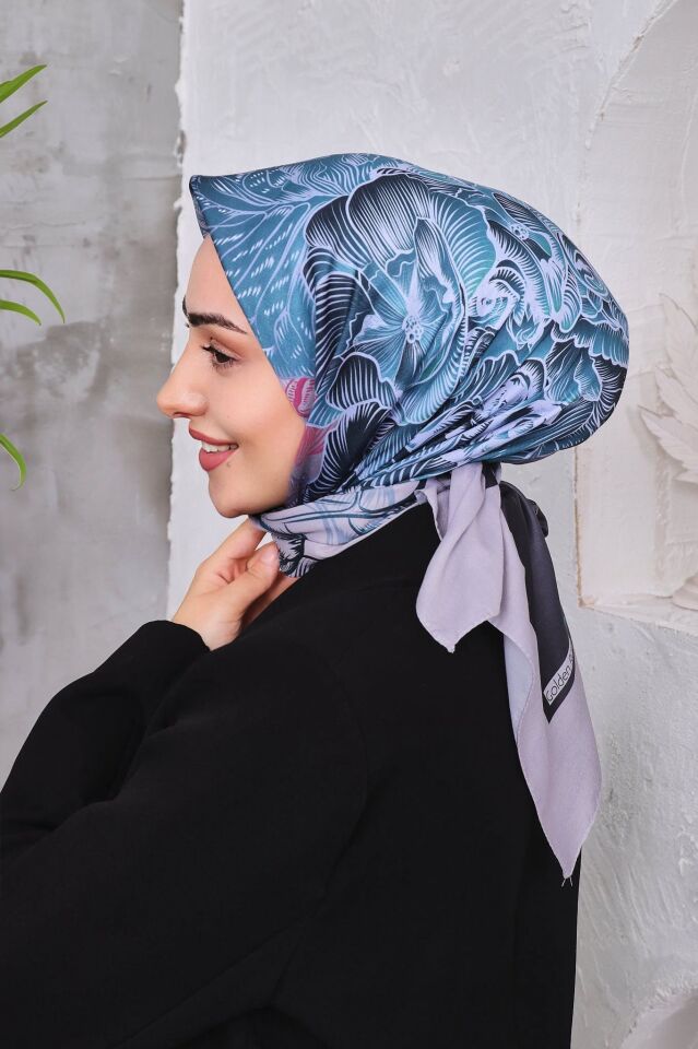 Çiçek Desen Soft Eşarp