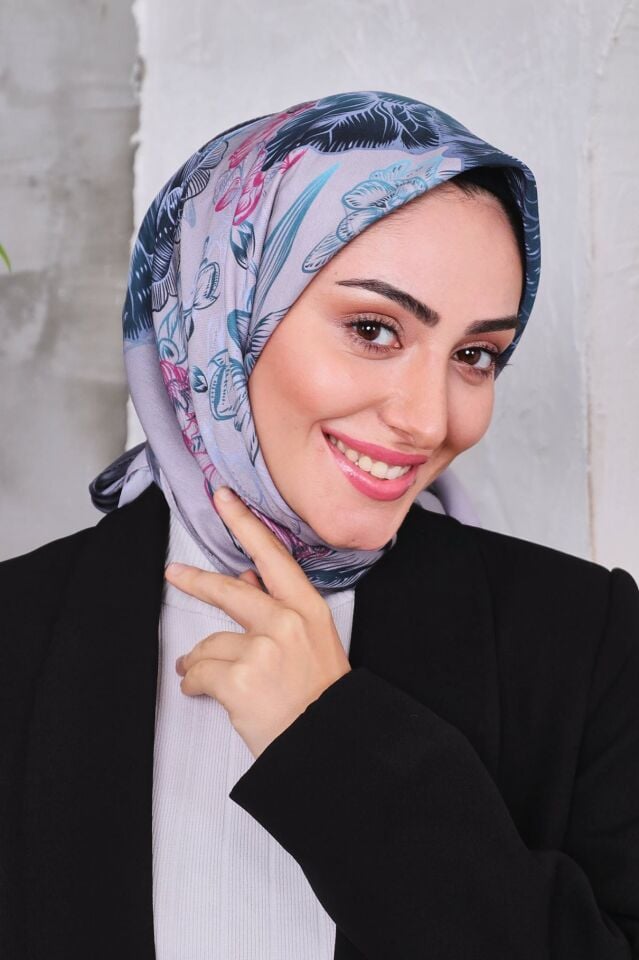 Çiçek Desen Soft Eşarp