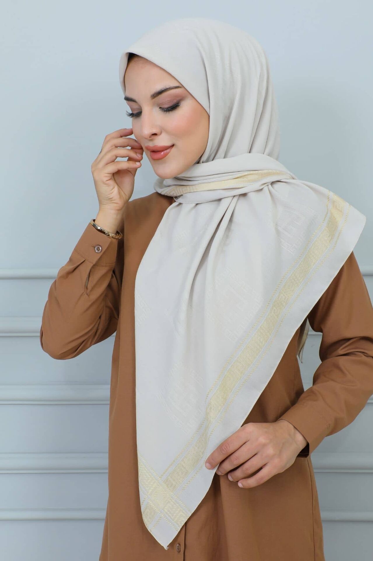 120 cm. Jakar Floş Eşarp