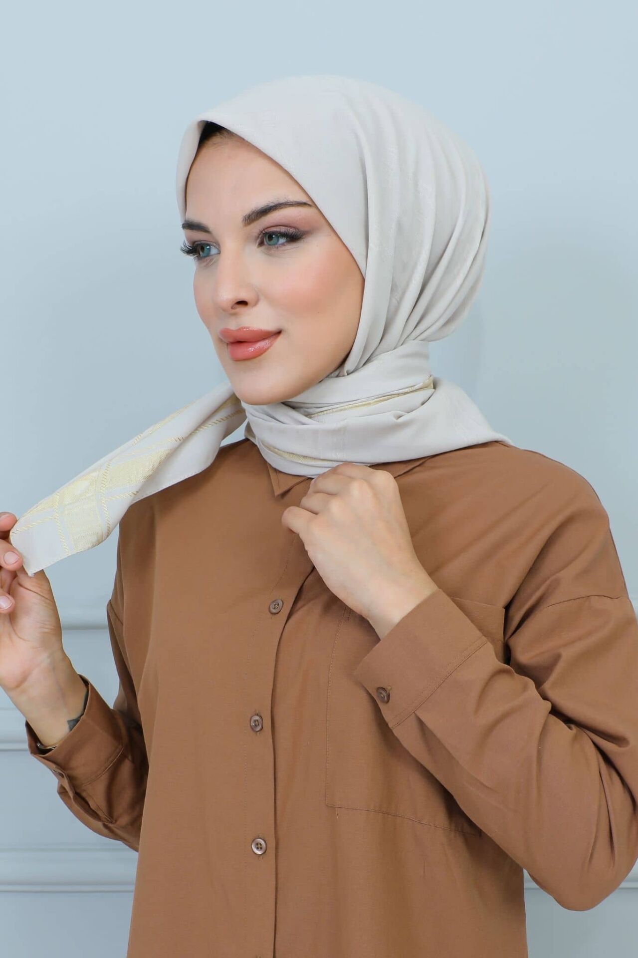 120 cm. Jakar Floş Eşarp