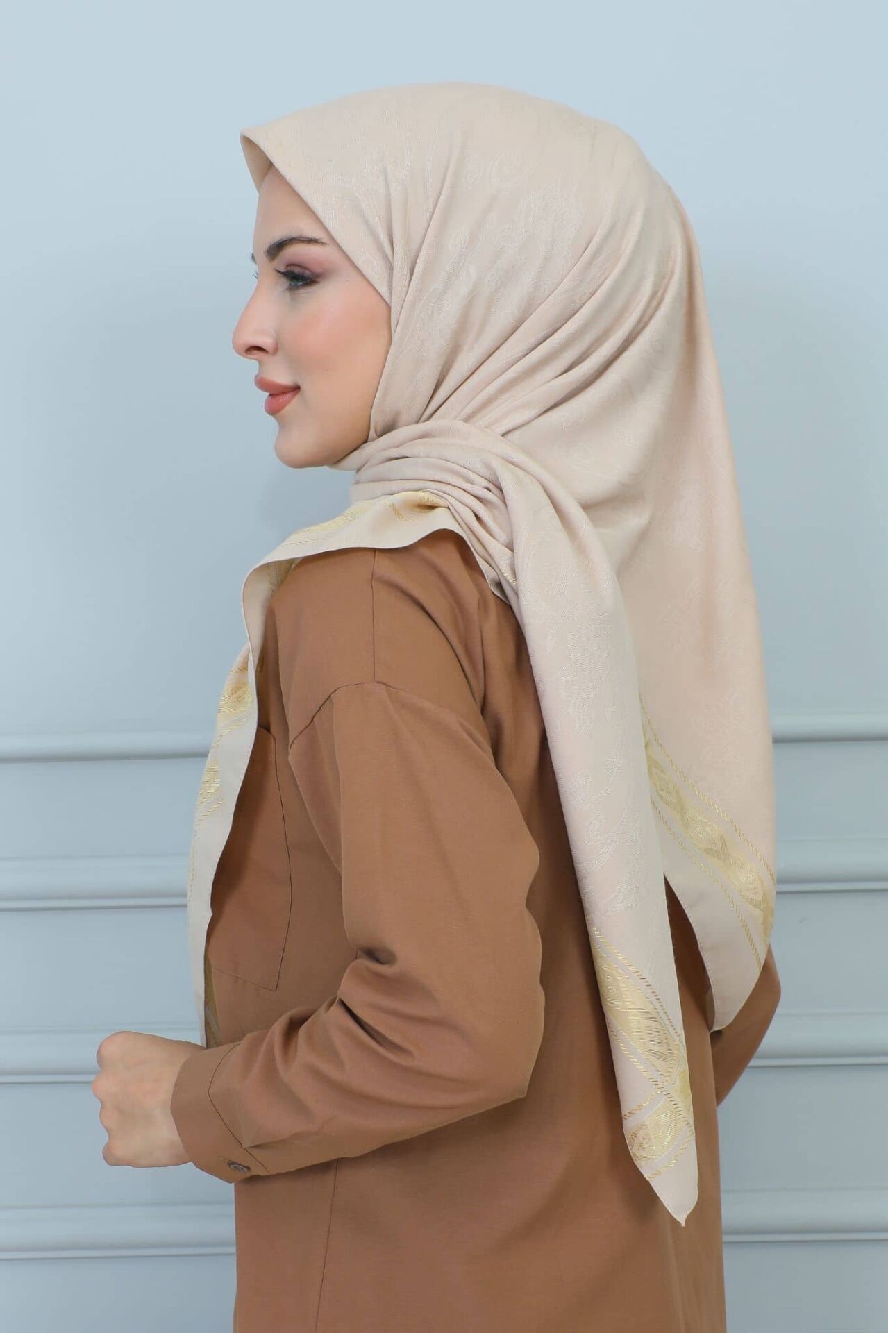 120 cm. Jakar Floş Eşarp