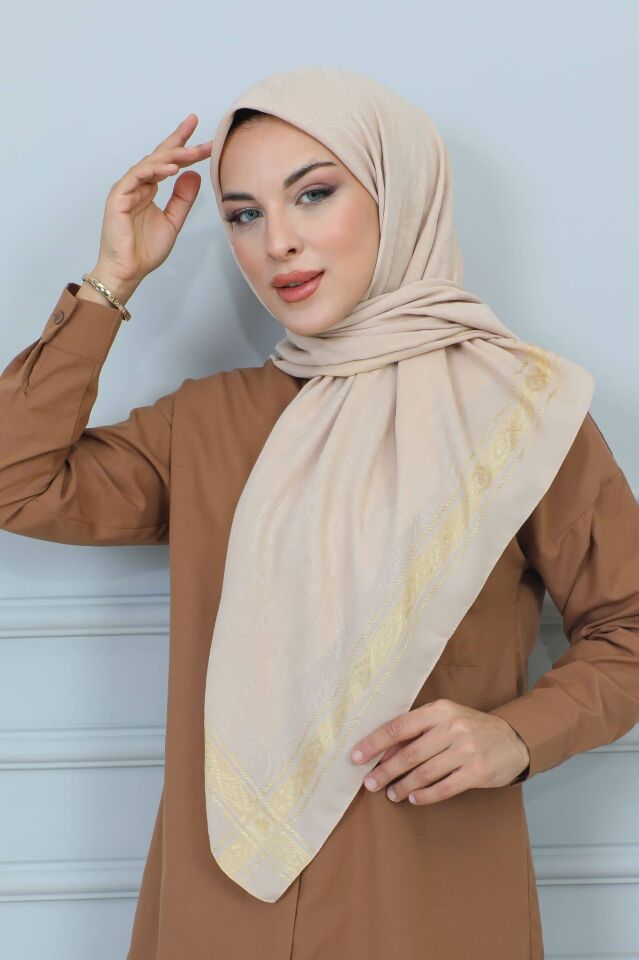 120 cm. Jakar Floş Eşarp