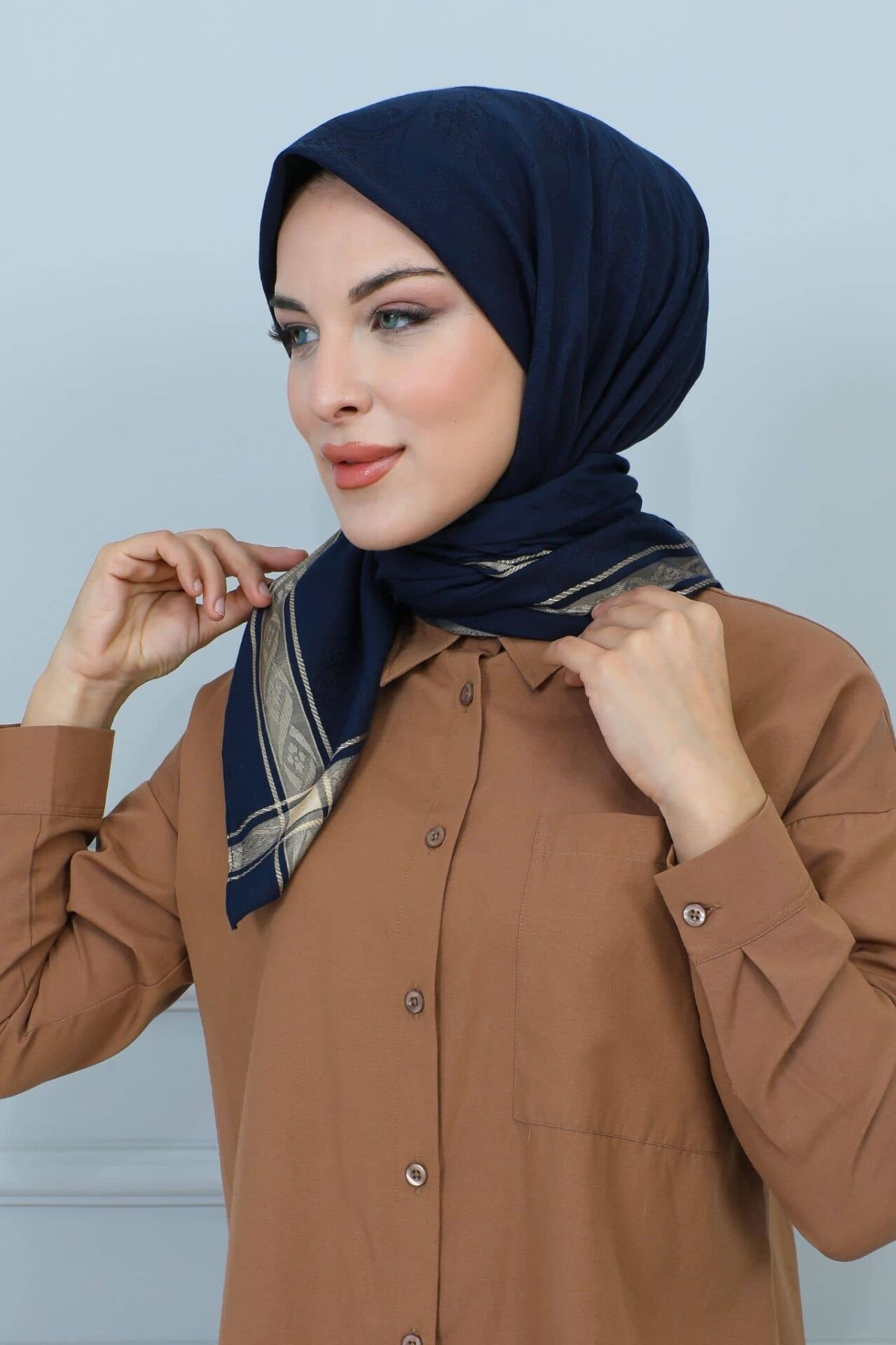 120 cm. Jakar Floş Eşarp