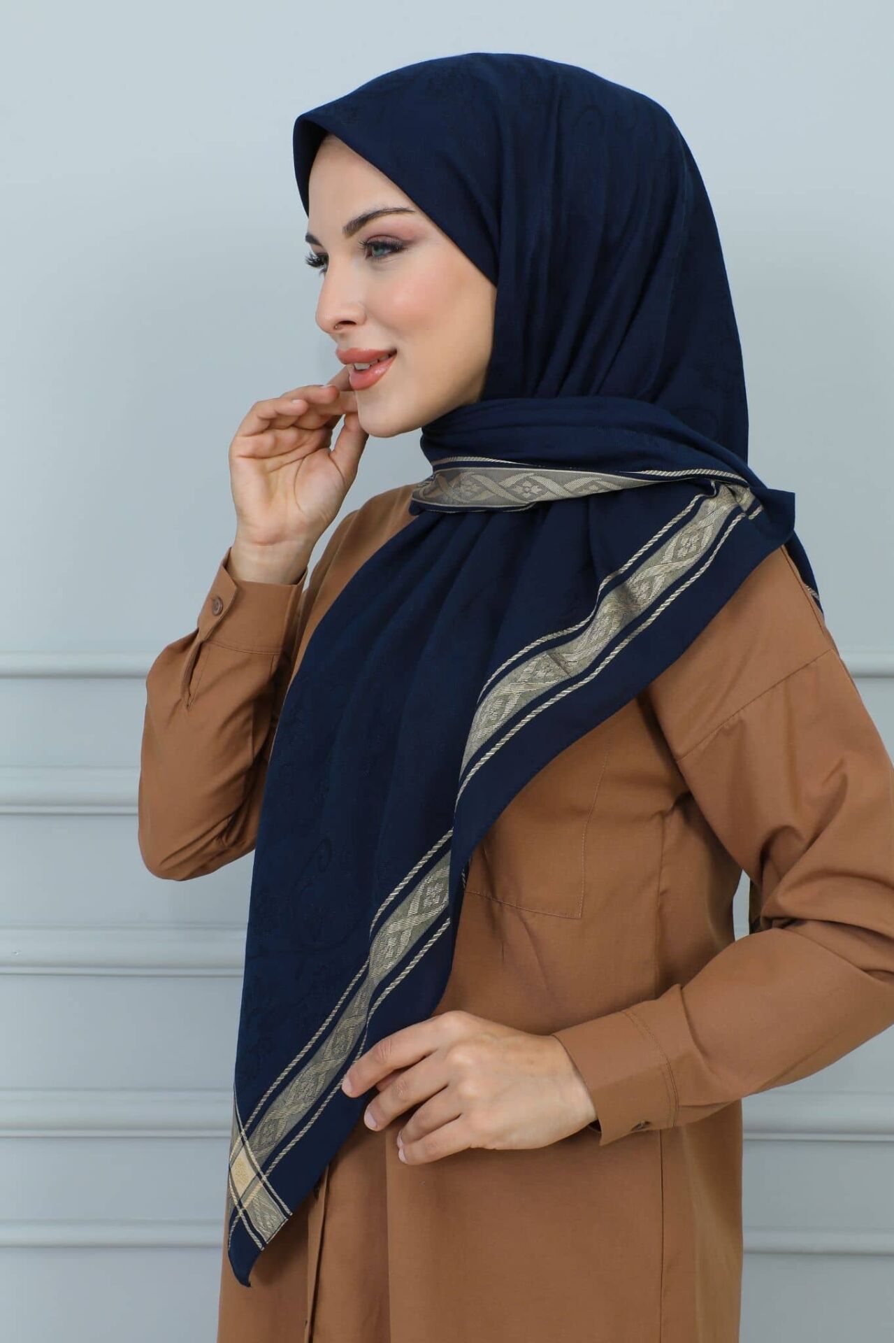 120 cm. Jakar Floş Eşarp