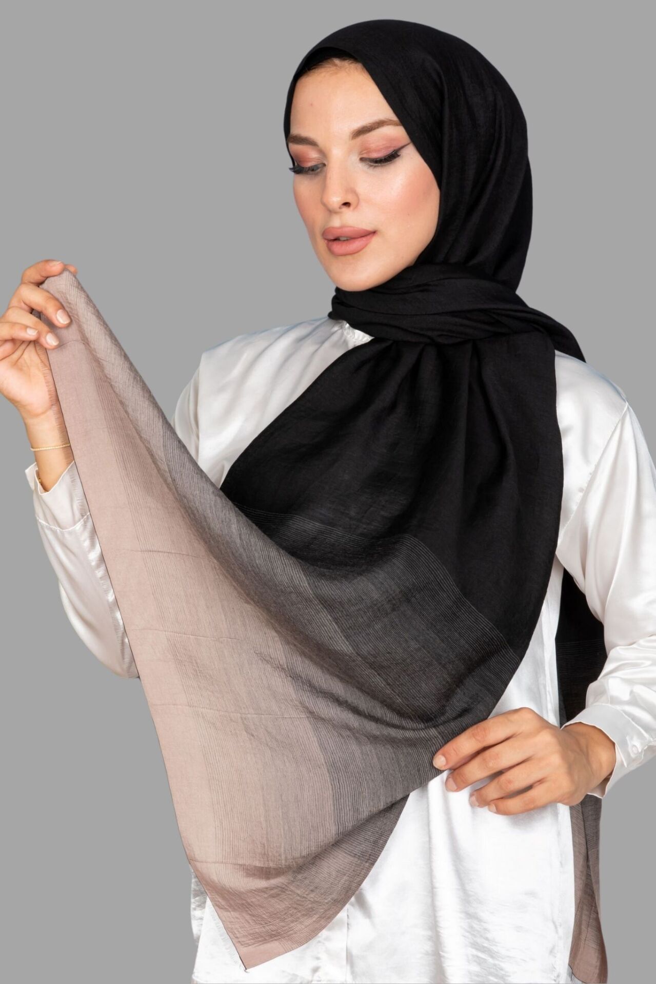 İntro İpeksi Degrade ( Renk Geçişli) Abiye Şal