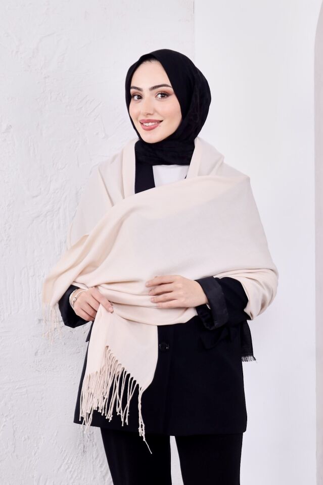 Pamuksu Pashmina Omuz Şalı Atkı