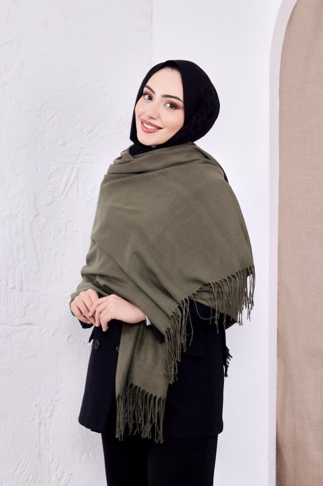 Pamuksu Pashmina Omuz Şalı Atkı
