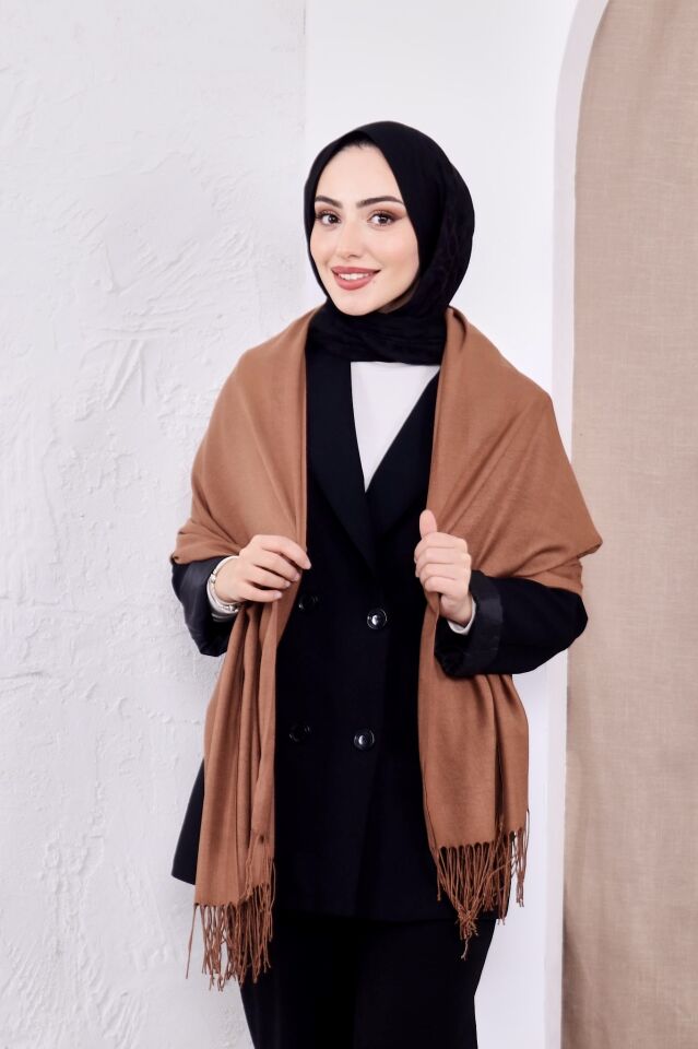 Pamuksu Pashmina Omuz Şalı Atkı