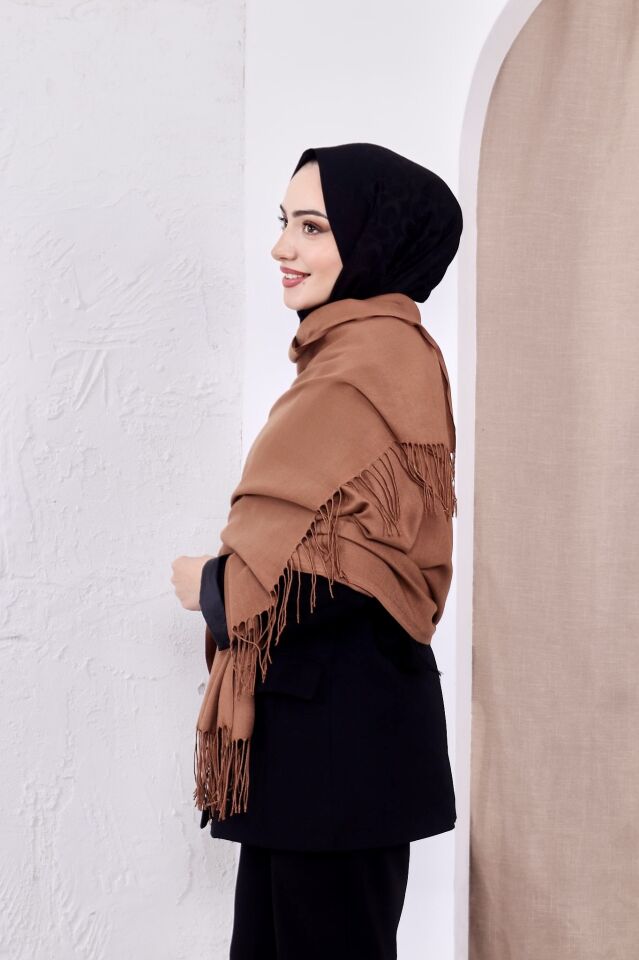 Pamuksu Pashmina Omuz Şalı Atkı