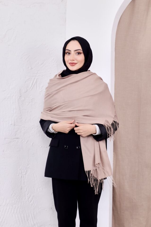 Pamuksu Pashmina Omuz Şalı Atkı