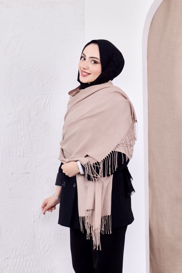 Pamuksu Pashmina Omuz Şalı Atkı