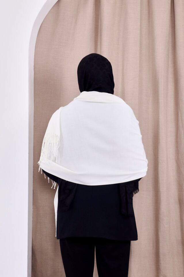 Pamuksu Pashmina Omuz Şalı Atkı