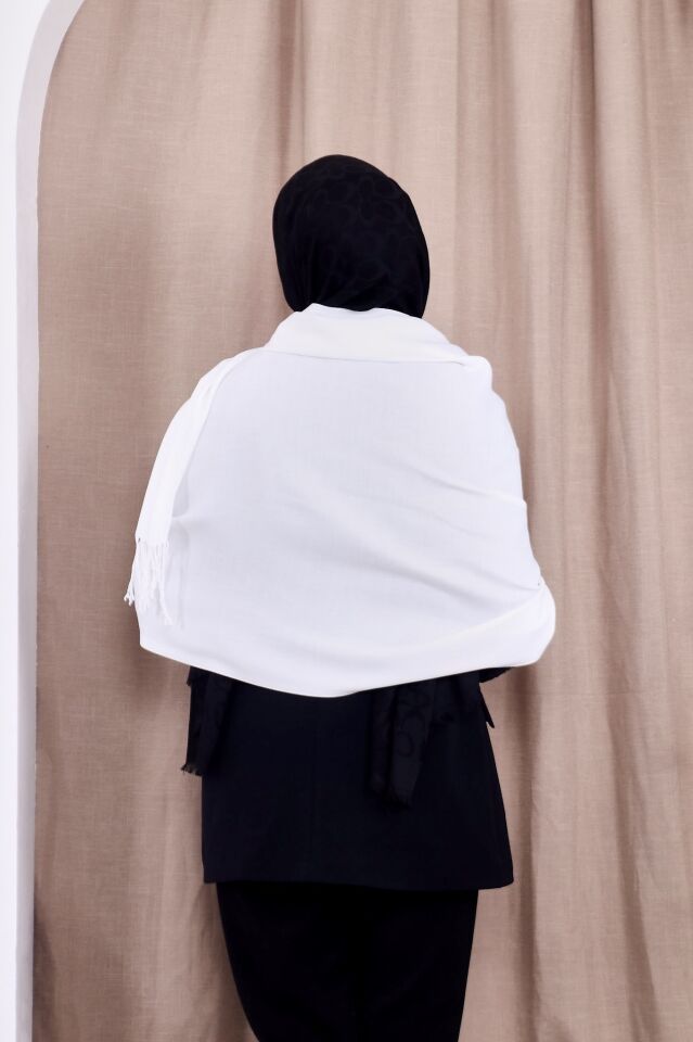 Pamuksu Pashmina Omuz Şalı Atkı