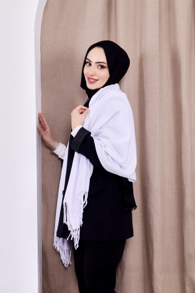 Pamuksu Pashmina Omuz Şalı Atkı