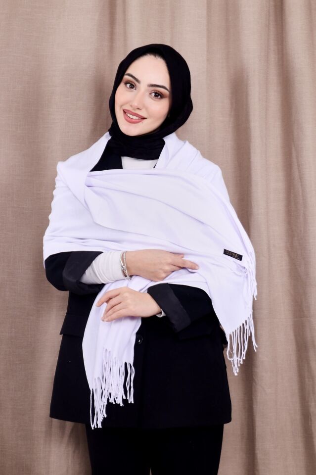Pamuksu Pashmina Omuz Şalı Atkı