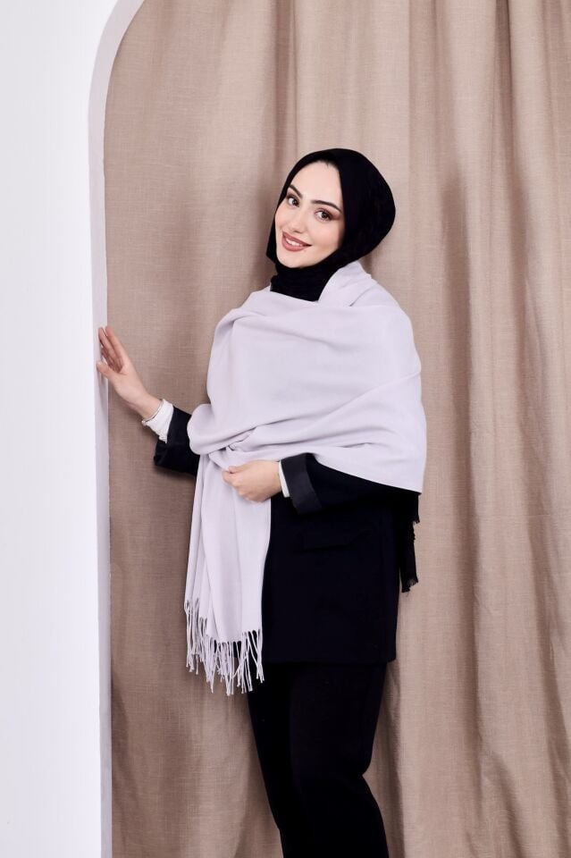 Pamuksu Pashmina Omuz Şalı Atkı