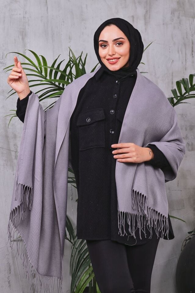 Pamuksu Pashmina Omuz Şalı Atkı