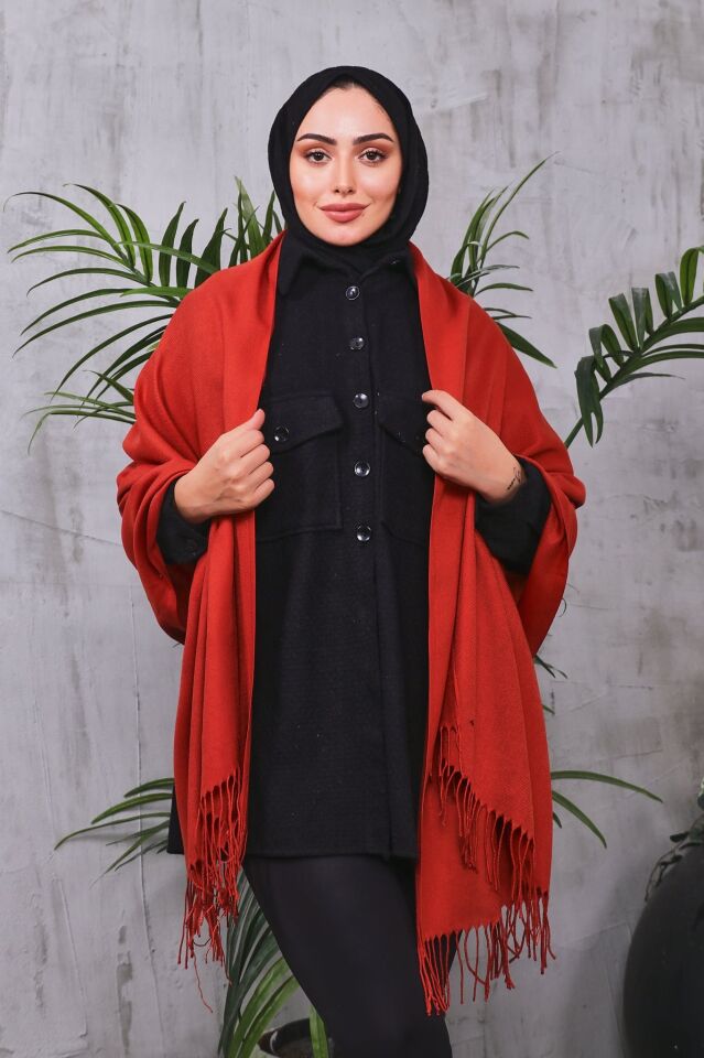 Pamuksu Pashmina Omuz Şalı Atkı